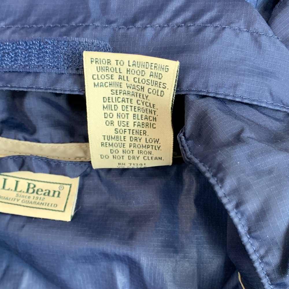Vintage L.L. Bean Classic Men’s XL Tall Blue Nylon Pullover Windbreaker - Picture 4 of 11